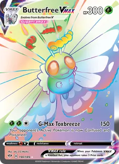 Butterfree VMAX (Darkness Ablaze #190/189)