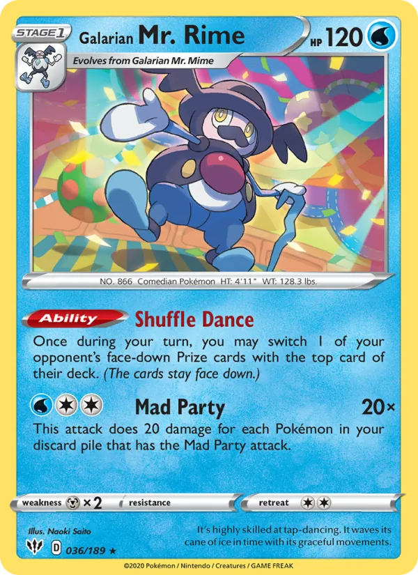 Galarian Mr. Rime (Darkness Ablaze #36/189)