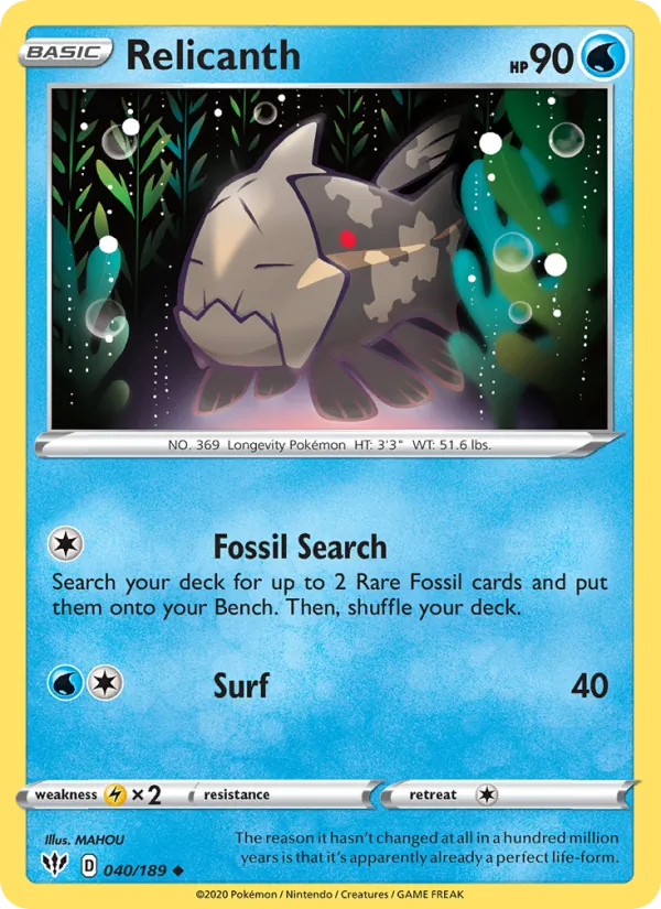 Relicanth (Darkness Ablaze #40/189)