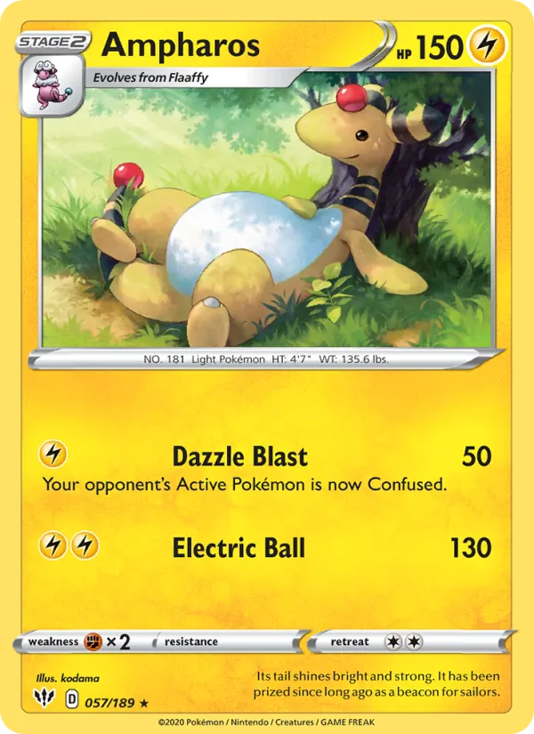 Ampharos (Darkness Ablaze #57/189)