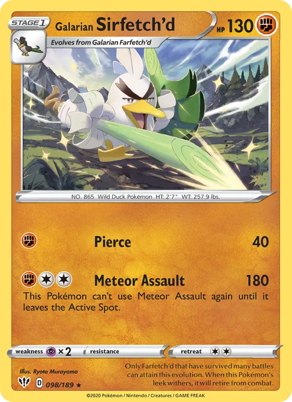 Galarian Sirfetch'd (Darkness Ablaze #98/189)