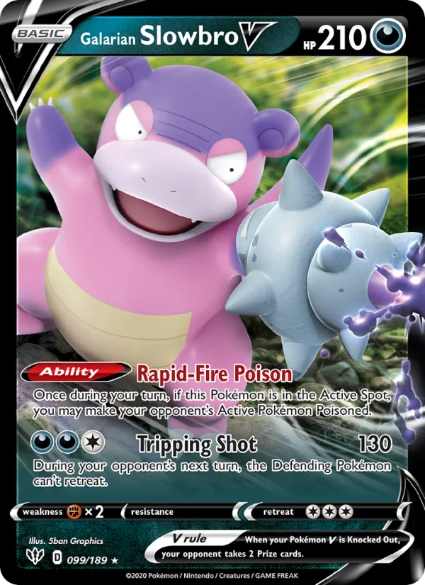 Galarian Slowbro V (Darkness Ablaze #99/189)