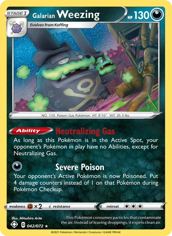 Galarian Weezing (Shining Fates #42/72)