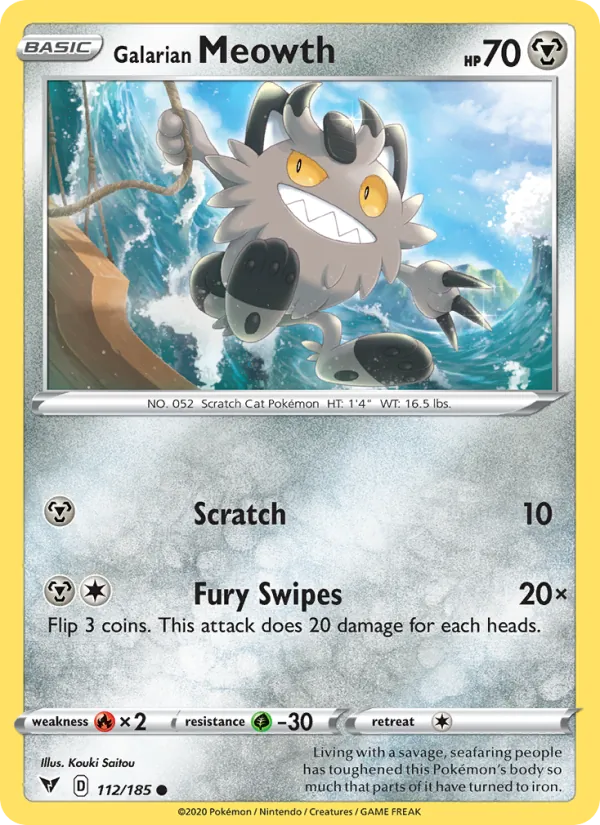 Galarian Meowth (Vivid Voltage #112/185)
