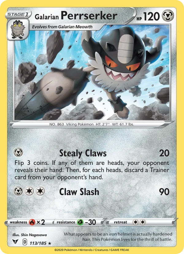 Galarian Perrserker (Vivid Voltage #113/185)