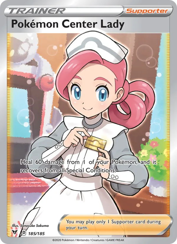 Pokémon Center Lady (Vivid Voltage #185/185)