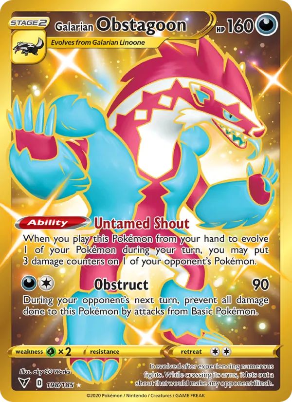 Galarian Obstagoon (Vivid Voltage #198/185)