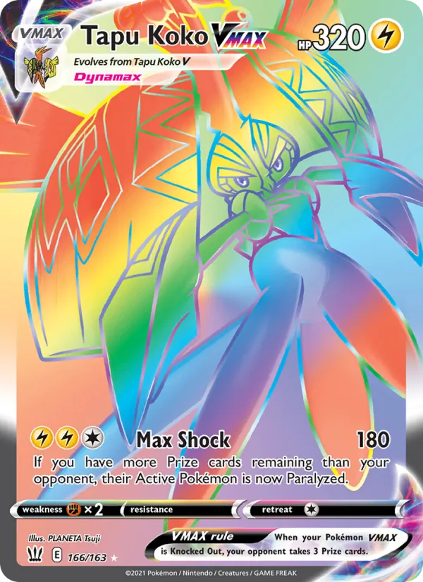 Tapu Koko VMAX (Battle Styles #166/163)