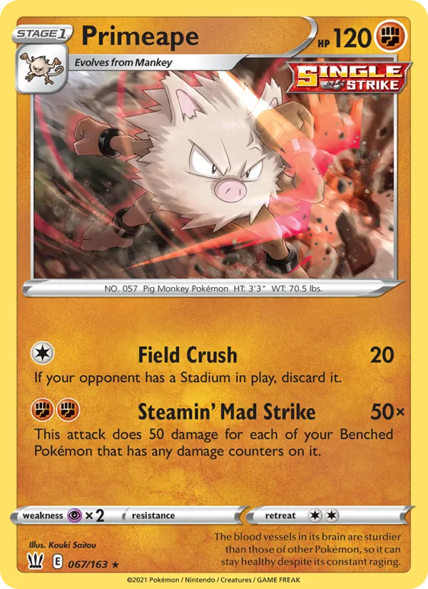 Primeape (Battle Styles #67/163)