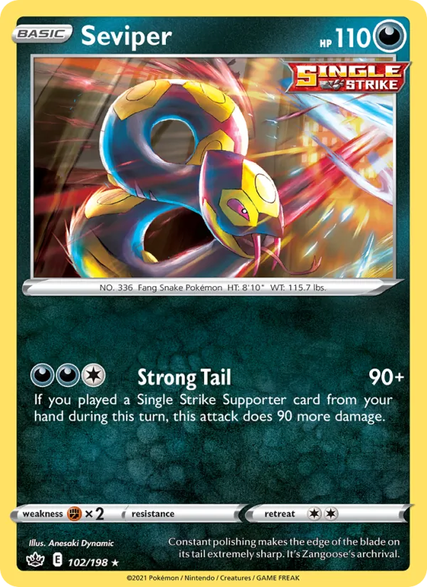 Seviper (Chilling Reign #102/198)