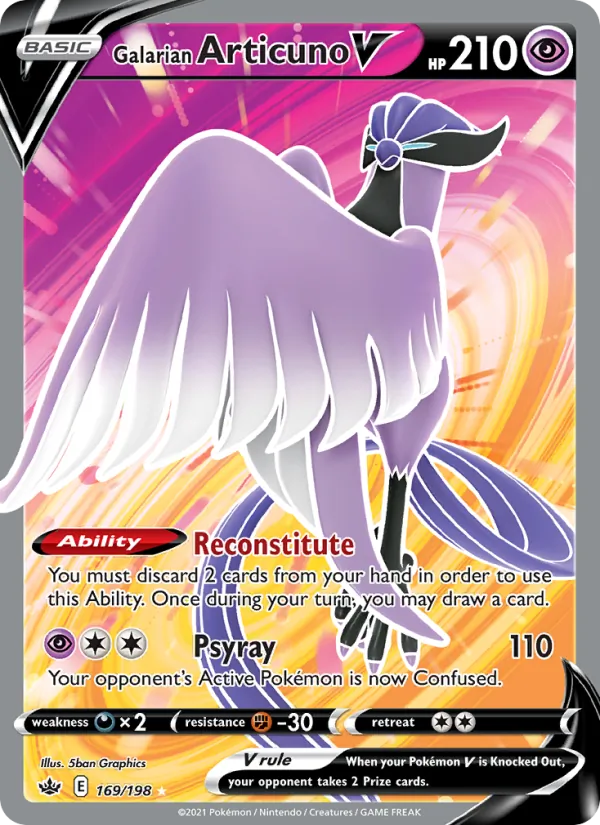 Galarian Articuno V (Chilling Reign #169/198)