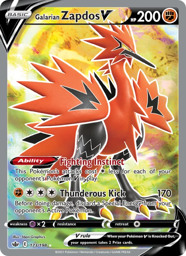 Galarian Zapdos V (Chilling Reign #173/198)