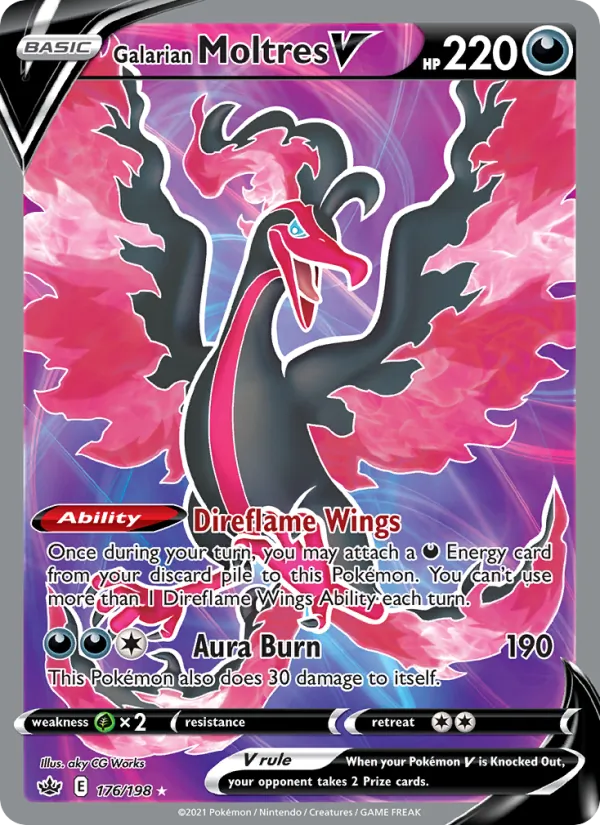 Galarian Moltres V (Chilling Reign #176/198)