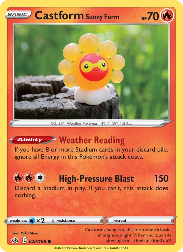 Castform Sunny Form (Chilling Reign #22/198)