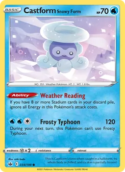 Castform Snowy Form (Chilling Reign #34/198)