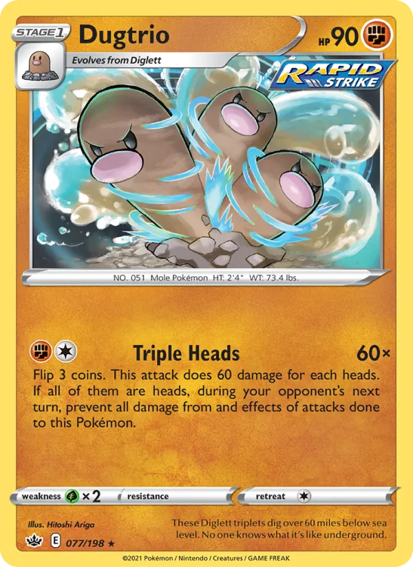 Dugtrio (Chilling Reign #77/198)