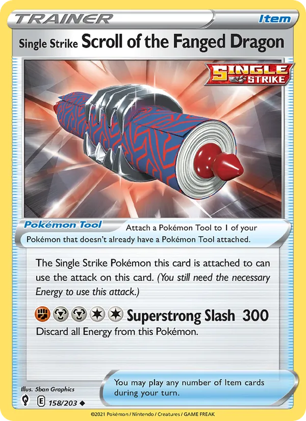 Single Strike Scroll of the Fanged Dragon (Evolving Skies #158/203)
