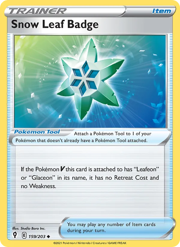 Snow Leaf Badge (Evolving Skies #159/203)