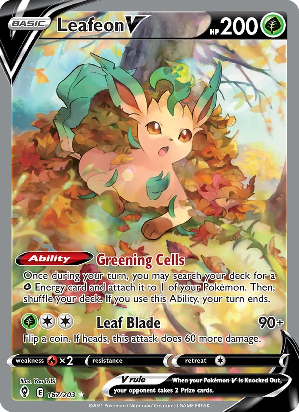 Leafeon V (Evolving Skies #167/203)