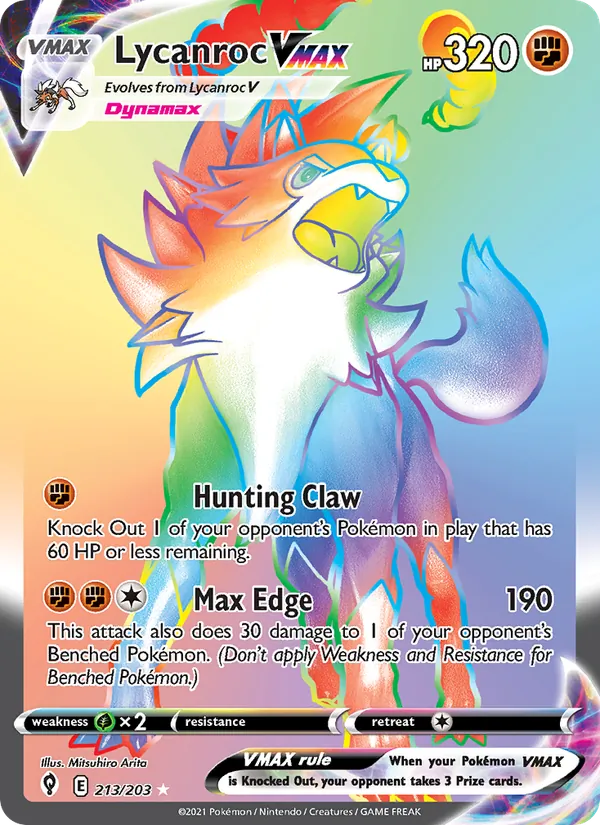 Lycanroc VMAX (Evolving Skies #213/203)