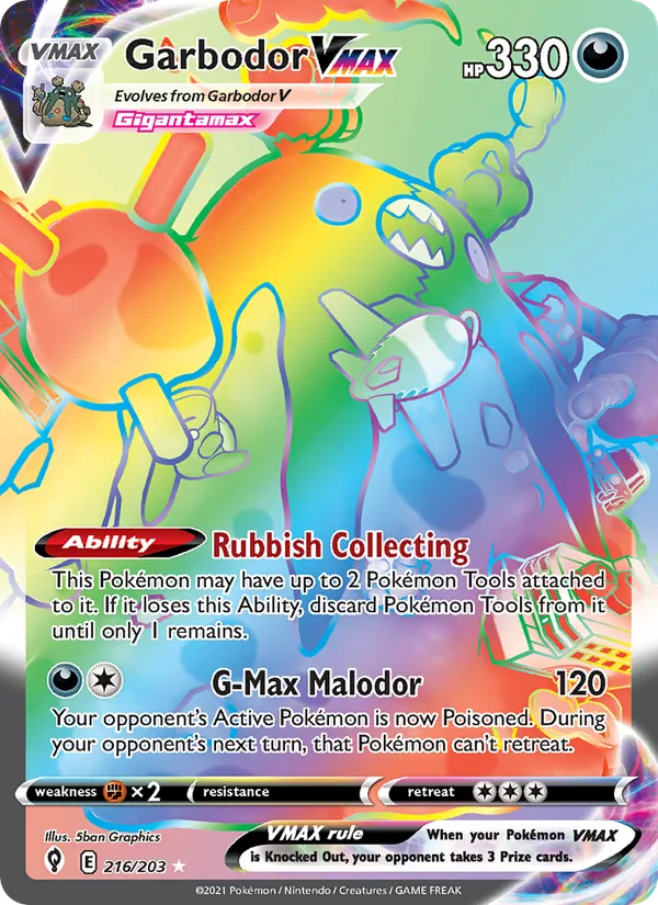Garbodor VMAX (Evolving Skies #216/203)