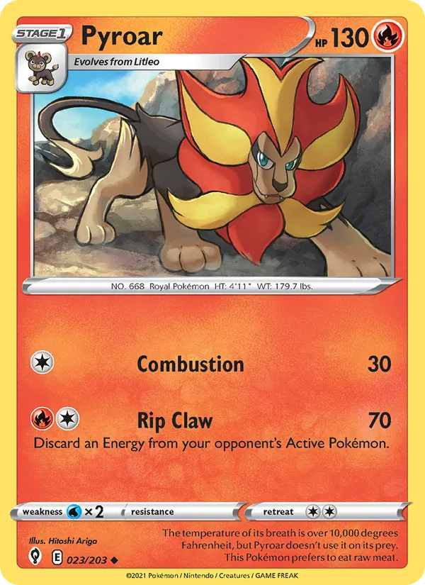 Pyroar (Evolving Skies #23/203)