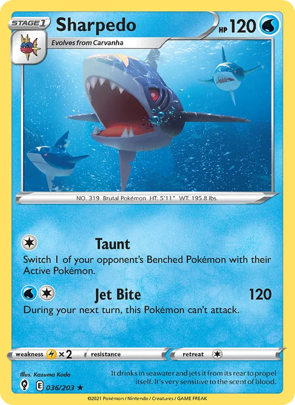 Sharpedo (Evolving Skies #36/203)