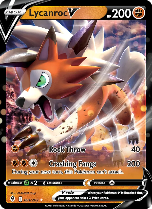 Lycanroc V (Evolving Skies #91/203)