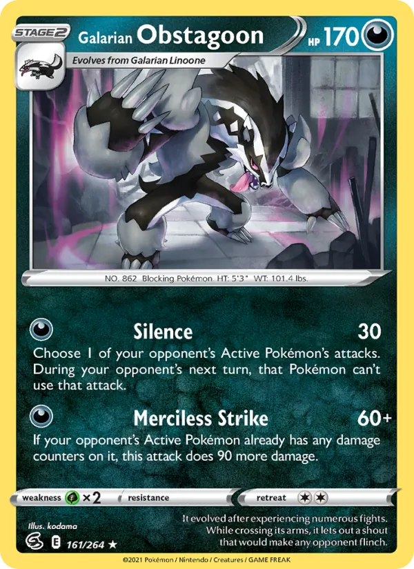 Galarian Obstagoon (Fusion Strike #161/264)