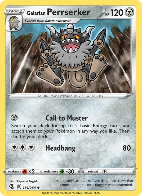Galarian Perrserker (Fusion Strike #181/264)