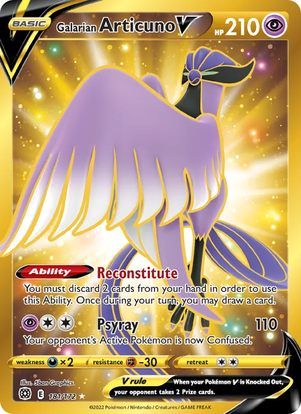 Galarian Articuno V (Brilliant Stars #181/172)