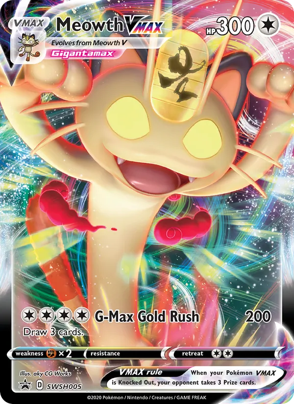 Meowth VMAX (SWSH Black Star Promos #SWSH005/307)