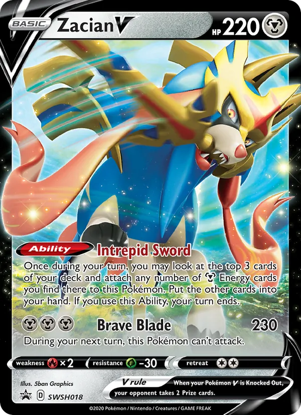 Zacian V (SWSH Black Star Promos #SWSH018/307)
