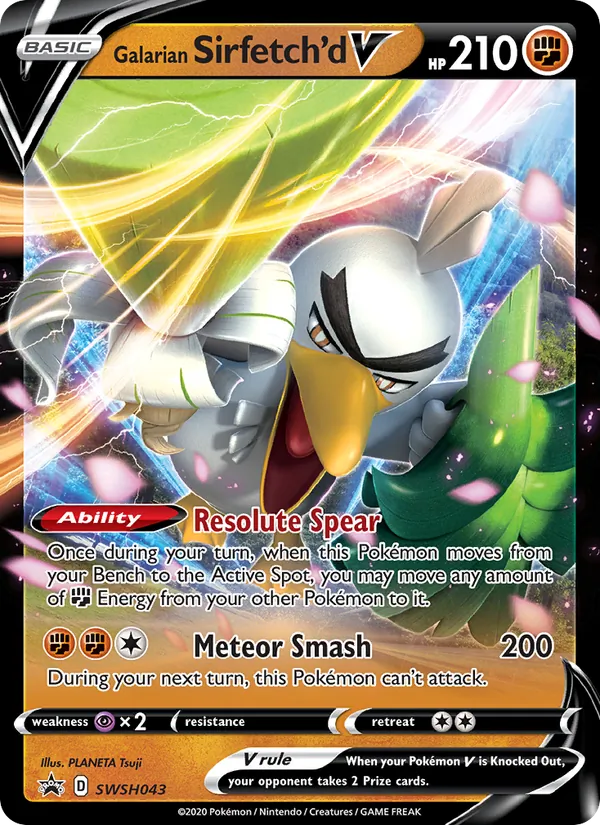 Galarian Sirfetch'd V (SWSH Black Star Promos #SWSH043/307)