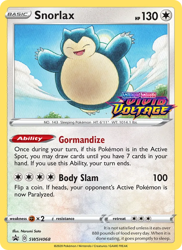 Snorlax (SWSH Black Star Promos #SWSH068/307)