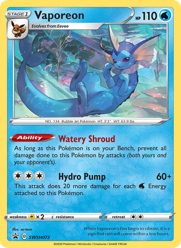 Vaporeon (SWSH Black Star Promos #SWSH072/307)