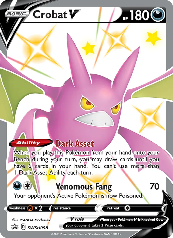 Crobat V (SWSH Black Star Promos #SWSH098/307)