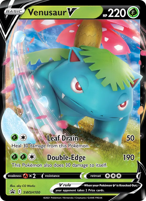 Venusaur V (SWSH Black Star Promos #SWSH100/307)