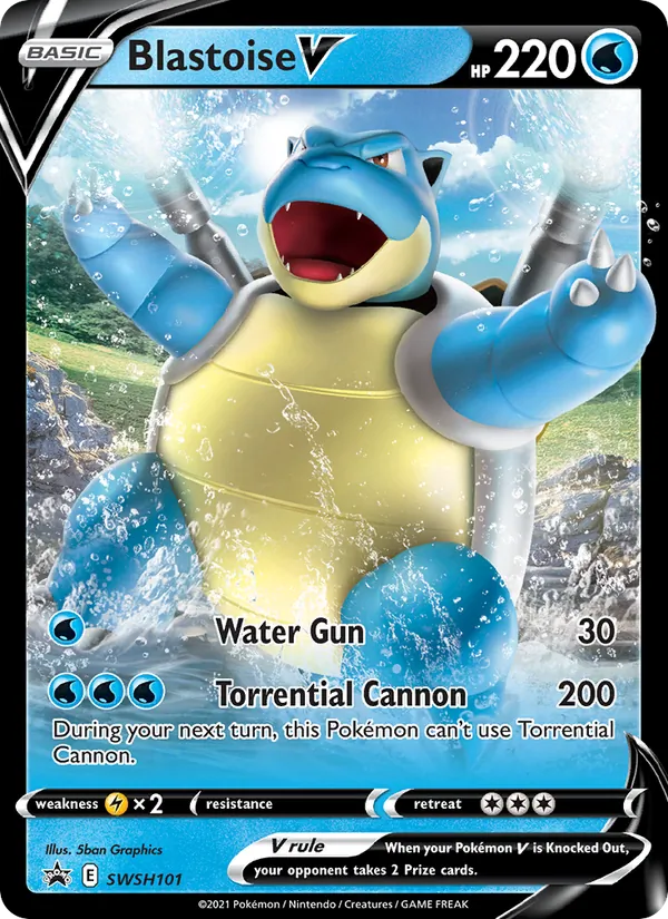 Blastoise V (SWSH Black Star Promos #SWSH101/307)