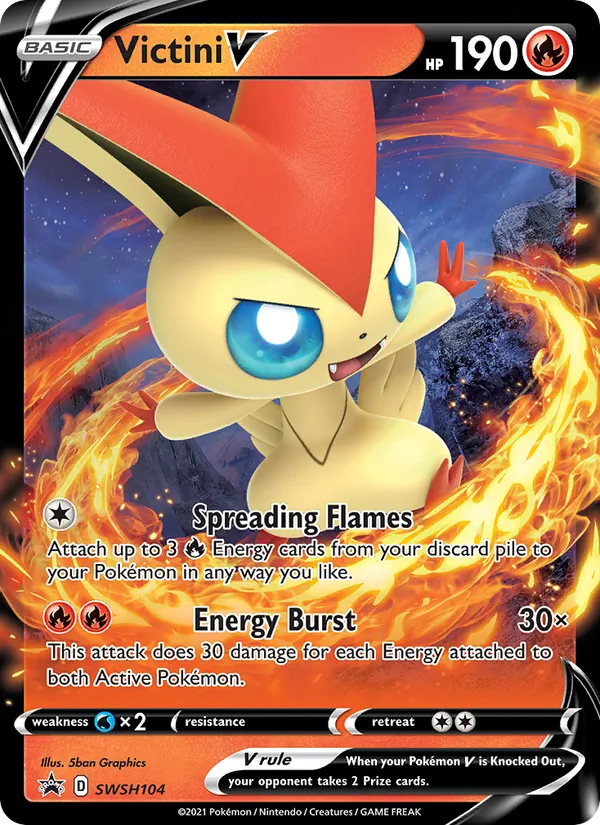 Victini V (SWSH Black Star Promos #SWSH104/307)