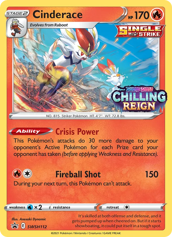 Cinderace (SWSH Black Star Promos #SWSH112/307)