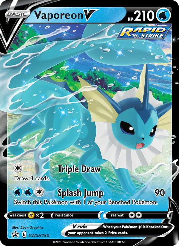 Vaporeon V (SWSH Black Star Promos #SWSH150/307)
