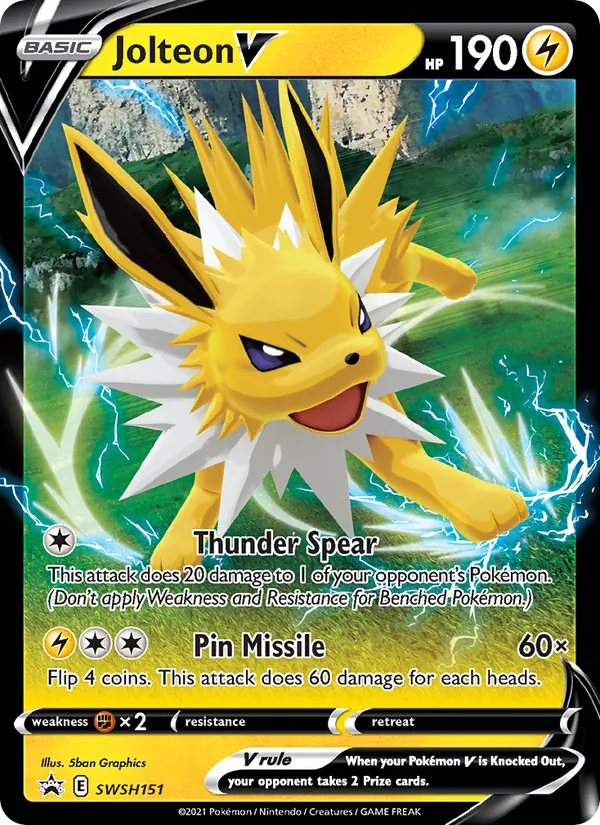 Jolteon V (SWSH Black Star Promos #SWSH151/307)