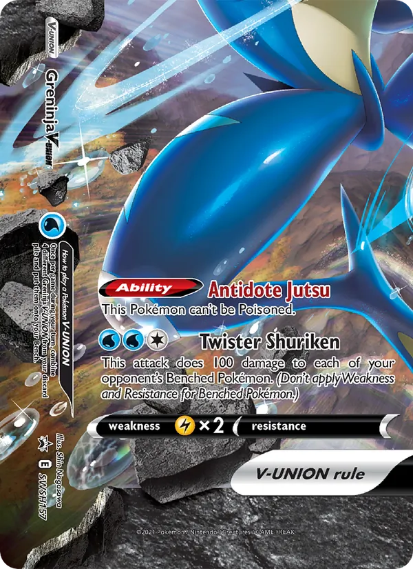 Greninja V-UNION (SWSH Black Star Promos #SWSH157/307)
