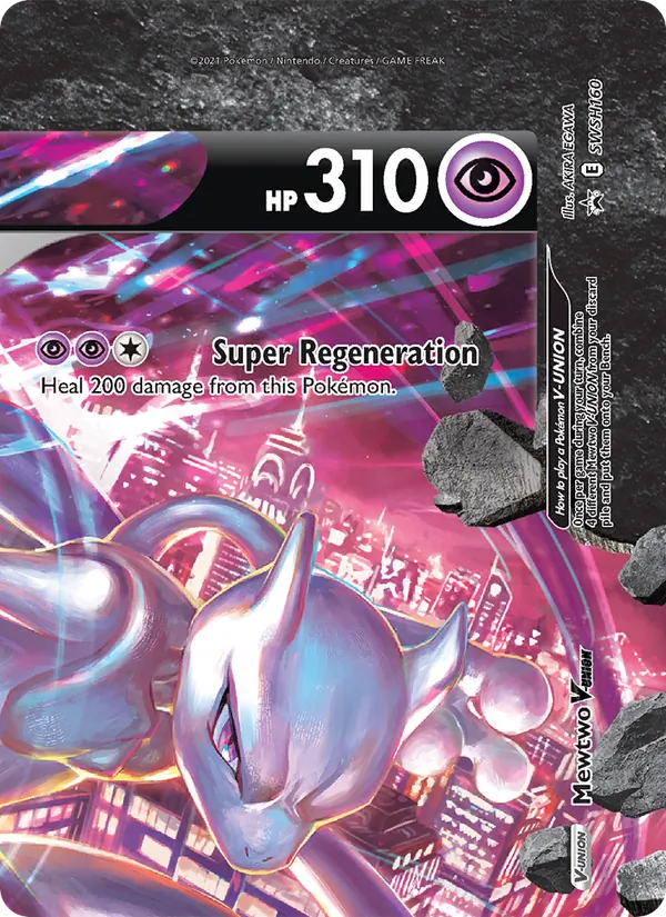 Mewtwo V-UNIÃO (SWSH Black Star Promos #SWSH160/307)