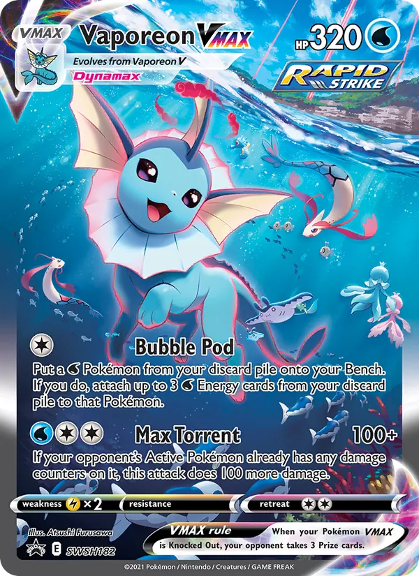 Vaporeon VMAX (SWSH Black Star Promos #SWSH182/307)