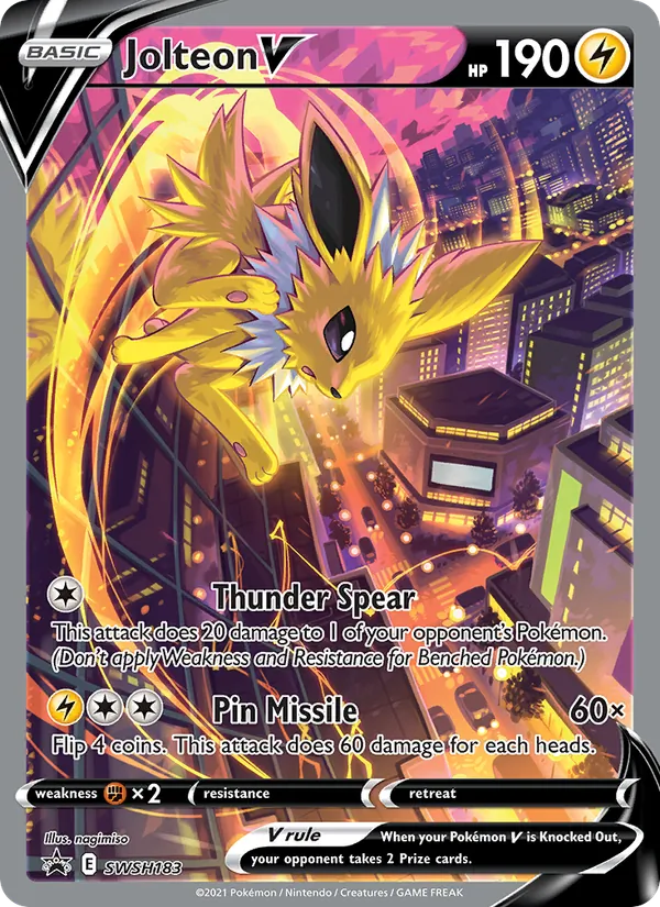 Jolteon V (SWSH Black Star Promos #SWSH183/307)