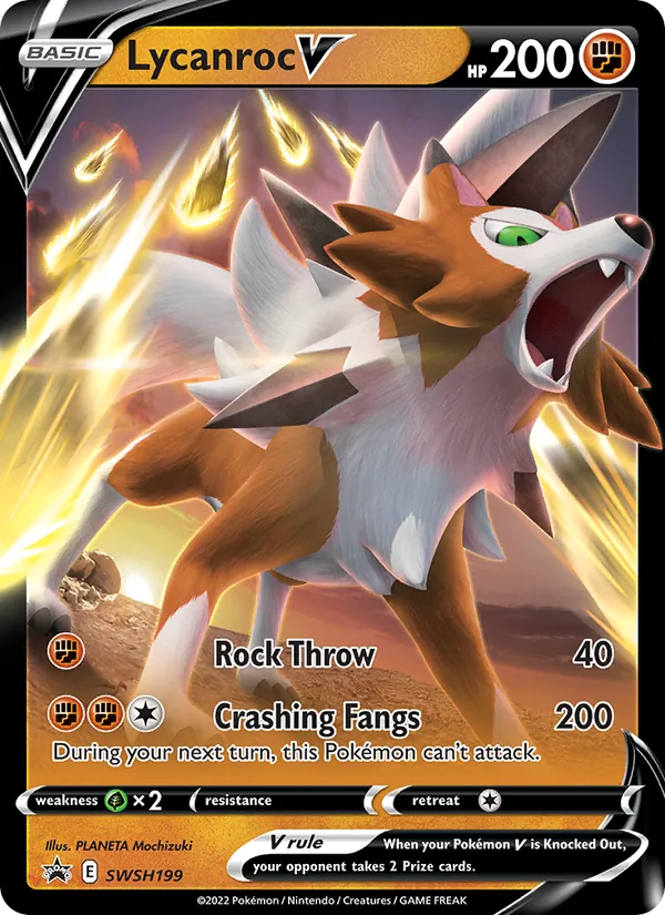Lycanroc V (SWSH Black Star Promos #SWSH199/307)