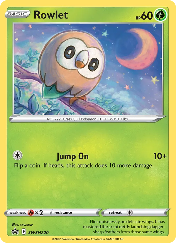 Rowlet (SWSH Black Star Promos #SWSH220/307)