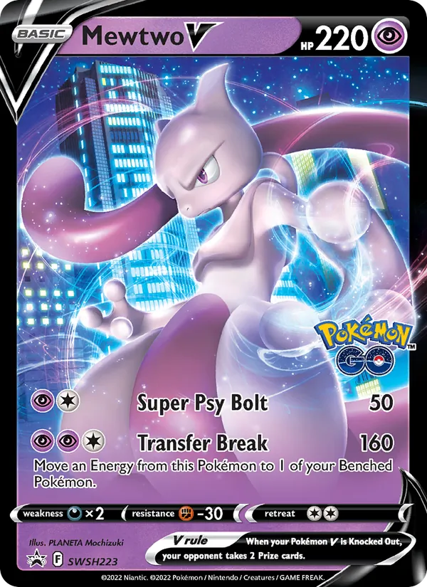 Mewtwo V (SWSH Black Star Promos #SWSH223/307)